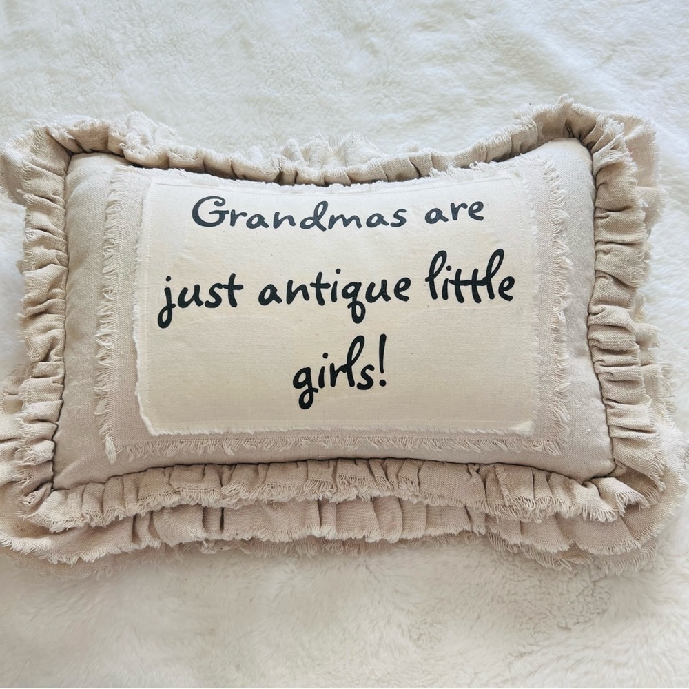 Funny Ruffled Throw Pillow 
24”x17” - Picture 2 of 8